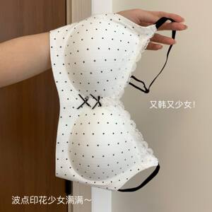 
Lace floral underwear for women with small breasts, push-up, secondary breasts, anti-sagging, traceless, wire-free girly bra