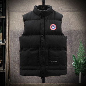 
2025 New Big Goose Down Cotton Vest Men's Korean Style Trendy Sleeveless Men's Vest Cotton Clothes Casual Large Size Waistcoat