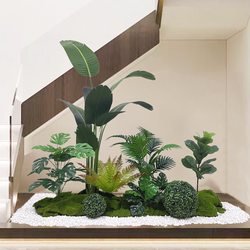 Artificial Plant Landscaping, Bionic Traveler's Banana, Areca Palm Potted Plants, Fake Green Plants for Office, Restaurant, under Stairs, and Window Display