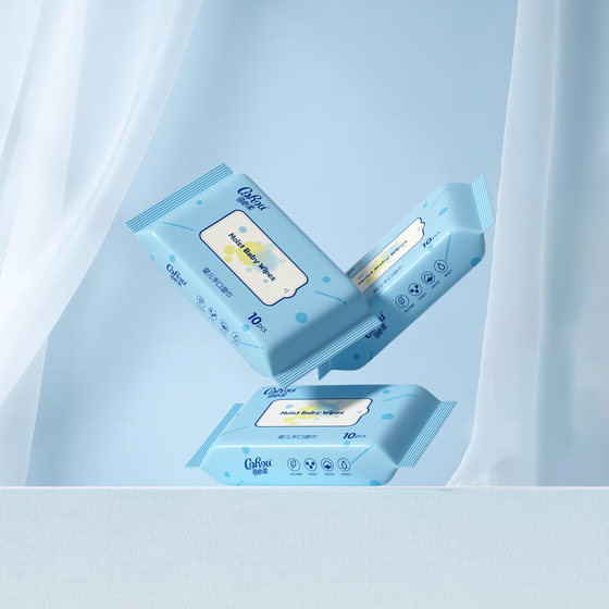 
[Tmall U Xian] Ke Xin Rou baby hand and mouth special wipes 10 pumps 3 packs
