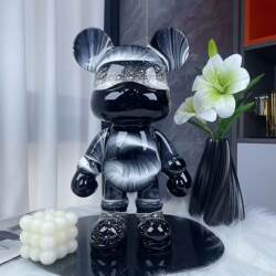 Trendy Fluid Bear Ornament Decoration Cool Bear Living Room Light Luxury High-End Tv Cabinet Wine Cabinet Advanced Money Box Universal