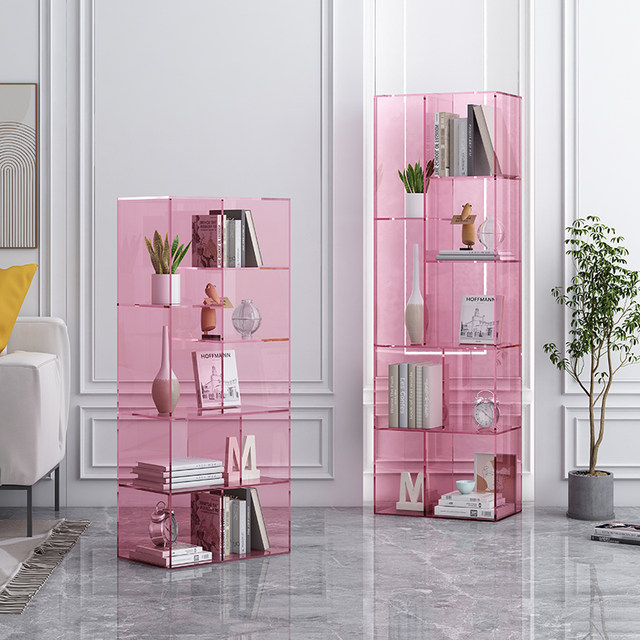 Light luxury modern storage shelter acrylic living room storage display ...