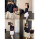 Pusumede off-shoulder sweatshirt for women loose casual and simple lazy pullover one-shoulder temperament slim top