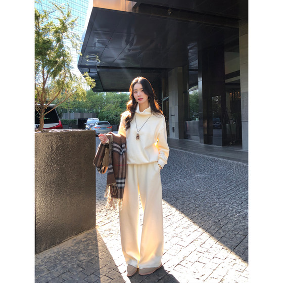 
pusumede matches as you like丨Loose casual suit women's half turtleneck pullover sweatshirt/casual pants/skirt