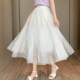 Loose mesh princess skirt for women with high waists showing spring and summer 2025 new A-line long skirt for mid-length skirt for women
