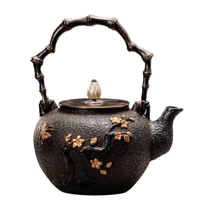 加藤鬆秀鐵壺日本鑄鐵壺茶壺純手工無塗層日式