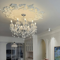 French-Style Light Luxury Living Room Chandelier, Crystal Lamp, Romantic and Elegant Dining Room Bedroom Lamp, Candle Lamp, Designer Main Light, High-End