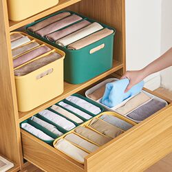 Pants and Clothes Storage Organizer, Wardrobe Drawer Clothing Box, Closet Divider Bag, Basket, Compartmentalized, Layered, Household Organizing Box