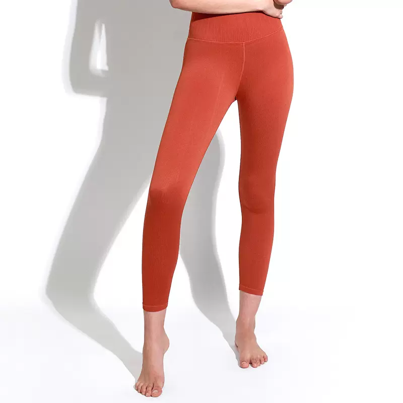 Selina Shiny Rib V-Back 7/8 Legging