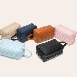 Portable Cosmetic Bag for Women, Mini Lightweight Partitioned Skincare and Cosmetics Storage Bag, Portable Travel Toiletry Bag