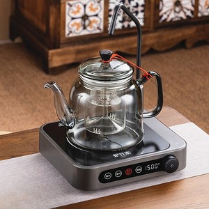 
Automatic water supply electric ceramic stove tea maker 2025 new home-made teapot pumping water induction cooker with tea stove to boil water