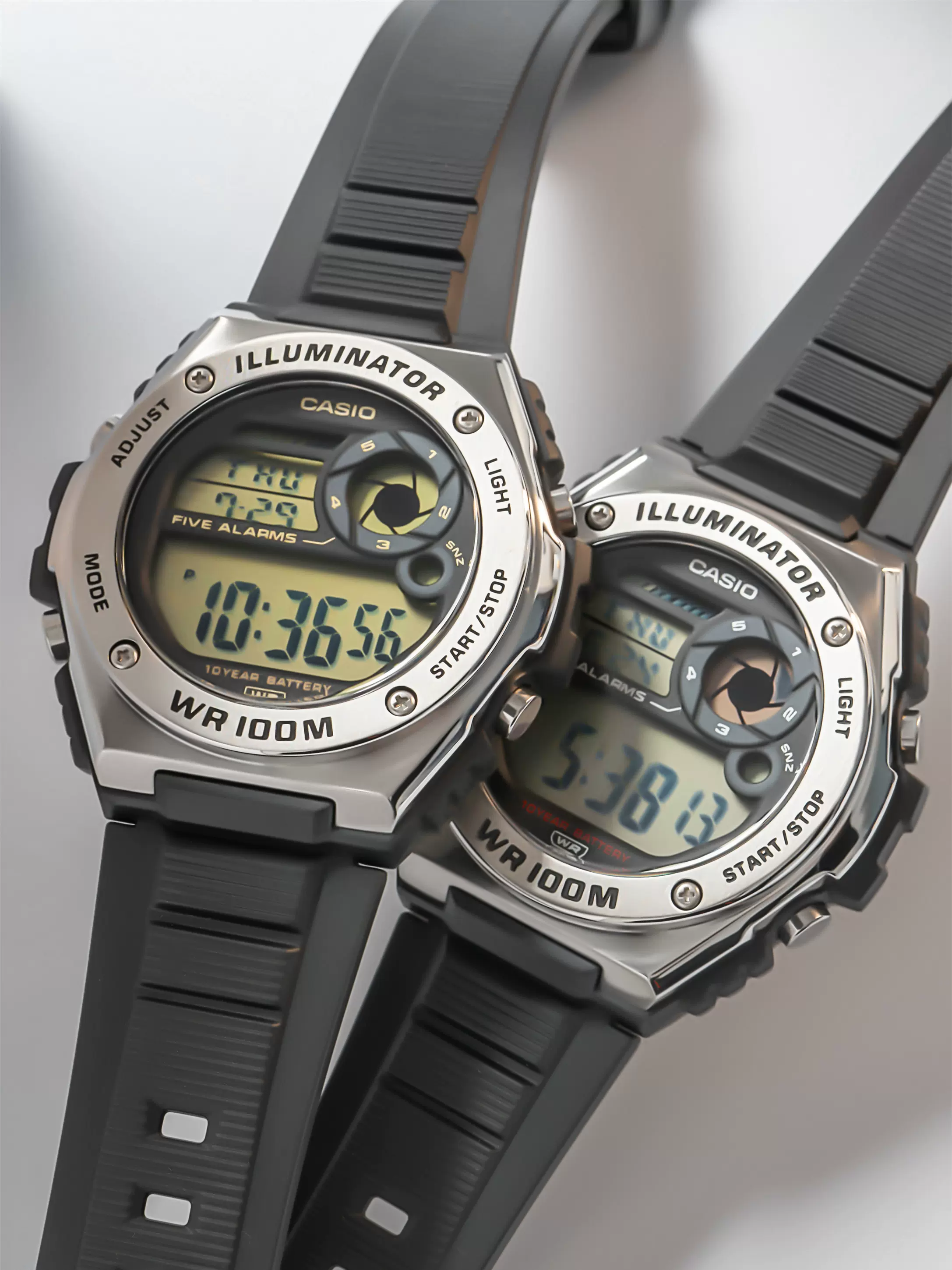 casio卡西欧手表男款学生钢铁之心运动石英电子手表mwd