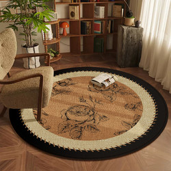 Medieval Style 2026 New Model Wardrobe Stain-Resistant Floor Mat, High-End Sofa Coffee Table Mat, Light Luxury Round Living Room Carpet