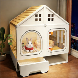 Rabbit Cage Villa for Home Use, Indoor with Integrated Toilet, Easy to Clean, Large Pet Cage for Rabbits and Guinea Pigs