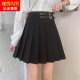 Large size slim and pleated skirt, small short skirt, fat mm Korean versatile A-line skirt, spring and summer belly-covering skirt