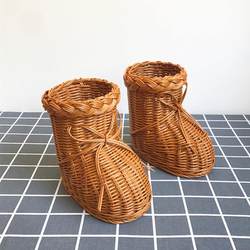 Wicker Woven Baskets, Bamboo Baskets, Rattan Woven Bamboo Baskets, Decorative Storage Baskets, Animal Egg Trays, Handmade Trays, Creative Tableware