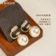 Strong light Shijia pearl ear clip without pierced mosquito coil earrings women's earrings 2025 new high-end earrings earrings