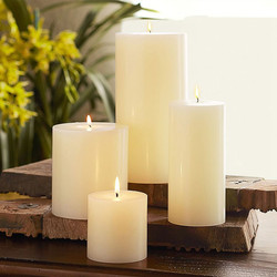 Smokeless and Odorless Cylindrical Ivory White Romantic Candlelight Dinner Wedding Church Bed and Breakfast Decoration Emergency Candle