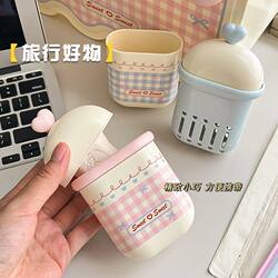 High-Looking Portable Travel Soap Box, Student Dormitory Double-Layer Leak-Proof Soap Box, Household Soap Storage Box with Lid