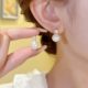 Autumn and winter pearl rhinestone earrings for women 2024 new hot niche high-end design ear buckle light luxury ear decoration