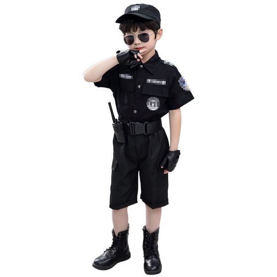 
Children's Police Clothing New Autumn Special Forces Toys and Equipment Performance Clothes Boys and Girls Police Officer Uniform Performance Set
