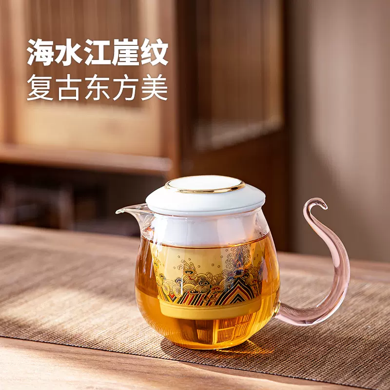 公道杯茶漏分茶器茶具茶海公杯加厚玻璃家用大号国潮中式功夫茶具-Taobao