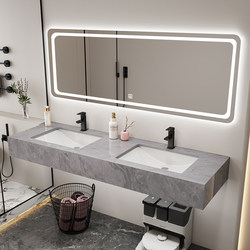 Hotel Commercial Public Toilet Marble Washbasin Bathroom Washbasin Double Washbasin Bathroom Cabinet Set