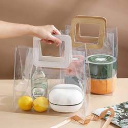 Japanese-Style Bento Bag Tote Bag Trendy Eco-Friendly Lunch Box Bag Transparent Bag Pvc Ins Style Office Worker Women's Portable Bag