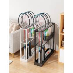 Badminton Storage Rack for Home Use, Floor-Standing Sports Fitness Equipment Organizer, Racket Display Stand, Placement Rack