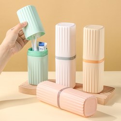 Portable Travel Toiletry Cup Set Toothbrush Toothpaste Dental Cup Toothbrush Holder Storage Three-In-One Travel Mouthwash Cup