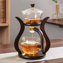 Kung Fu Tea Set 2025 New Household Accessible Luxury High-End Magnetic Suction Lazy Tea Making Artifact Glass Teapot