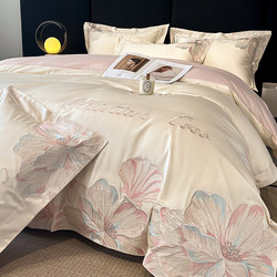 Light Luxury and High-End Four-Piece Set with Quilt Core and Pillow Core, Seven-Piece Bedding Set, Eight-Piece Set, Bedding Quilt Set
