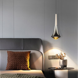Elegant Bedroom Bedside Pendant Light, Simple Adjustable Height, Creative Touch Switch Pendant Light, High-End Light Luxury Small Pendant Light