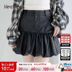 
Heatherich short skirt women's 2025 early autumn new flower skirt Japanese fashion high waist pleated 585532
