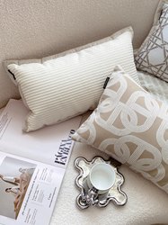 Texdream Attitude Light-Colored Lumbar Pillow, Simple and Modern Sofa Cushion, Office Car Lumbar Support Pillow