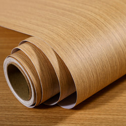 Natural Wood Color Boeing Soft Film Wood Grain Sticker Furniture Renovation Imitation Wood Veneer Wall Sticker Wardrobe Door Self-Adhesive Wallpaper