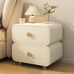 Cream-Style Bedside Table, Modern and Simple, Small Bedside Cabinet, Children's Bedroom Bedside Shelf, Storage Cabinet