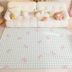 Ins-Style Faux Cashmere Living Room Carpet, High-End Atmosphere, Thickened Bedroom Rug, Floor Mat, Non-Slip Coffee Table Rug for Living Room