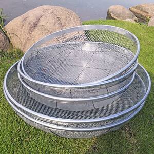 Iron sieve, round sand, stone filtering wire sample sieve gardening grain sieve soil iron wire seed flower sieve soil