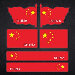 Patriotic Car Stickers, Chinese Five-Star Red Flag Car Door Stickers, Personalized Creative Reflective Stickers for Cars, Body Scratch Cover