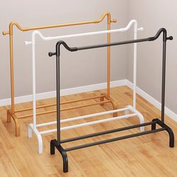 Simple Floor-Standing Foldable Clothes Drying Rack for Balcony, Home Bedroom, Dormitory, Indoor Light Luxury