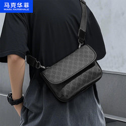 Mark Fairwhale Retro Pattern Men's Bag Casual Shoulder Bag Trendy Crossbody Bag Men's Small Crossbody Bag Mobile Phone Bag
