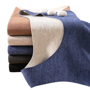 Deye -warm vest men in winter plus velvet thickened cotton vest, cotton, shoulder -threaded wool fever, cold sleeveless men's T -shirt