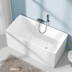 Household Adult Acrylic Small-Sized No-Installation Freestanding Bathtub Children's Bathtub Manufacturer Direct Sales One-Piece Molding