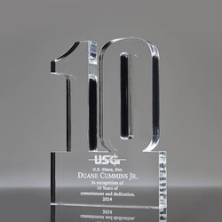 New Transparent Digital Crystal Trophy Customized Anniversary Souvenir Corporate Annual Meeting Award Anniversary Commemorative Medal