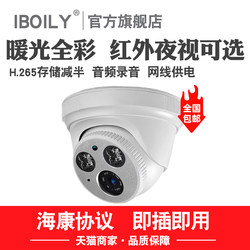4 Million Pixel Dome Camera Poe Network High-Definition Full-Color Hikvision Protocol Wide-Angle Camera Monitor