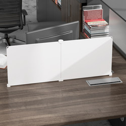 Office Desk Partition Screen for 4/6 People, Single-Person Three-Sided U-Shaped Cross Combination Staff Workstation Divider Board