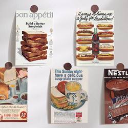 10 Simple Food-Themed Retro-Style Cards, Postcards, Indoor Bedroom Wall Stickers with a High-End Feel
