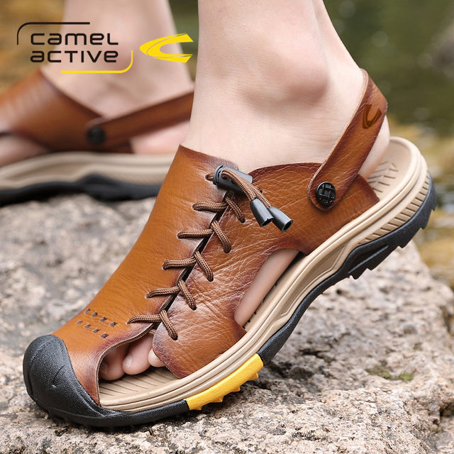 Men's Roped Camel Leather Outdoor Stylish Summer Sandals
