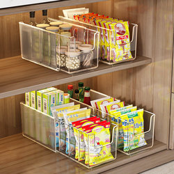 Condiment Storage Box, Retractable Cabinet Bottle and Jar Organizer, Kitchen Compartmentalized Bagged Seasoning Storage Rack